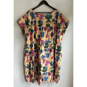 Bea & Dot X ModCloth Retro Floral Fit Flare Dress 4X Art Class Boho Cottagecore